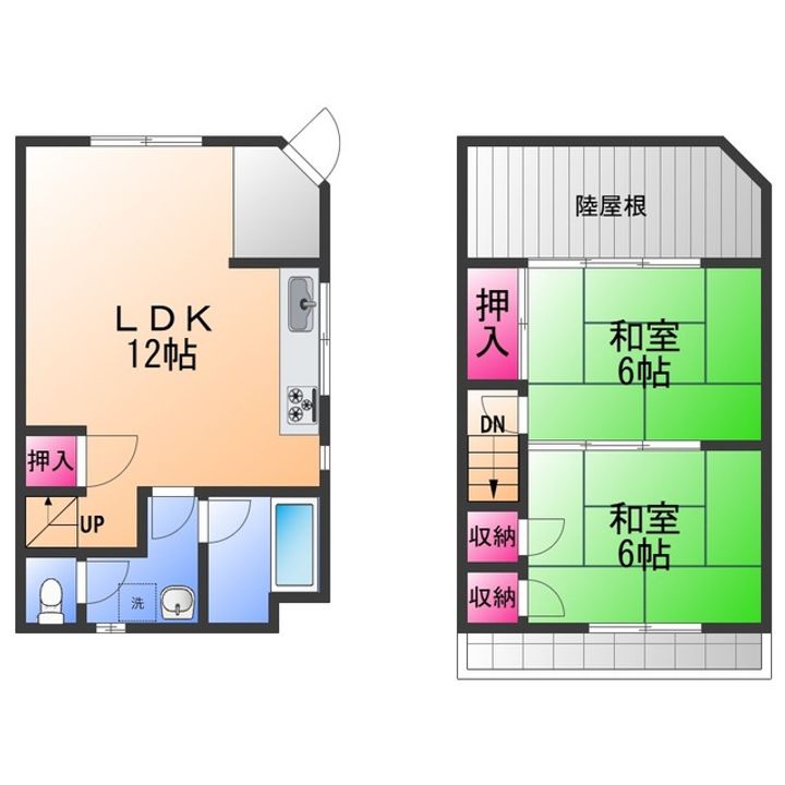 大阪府高石市加茂2丁目(一戸建)の賃貸物件の間取り