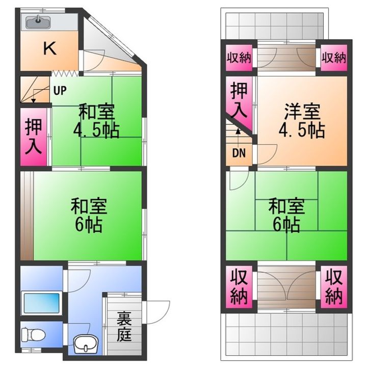 大阪府堺市西区鳳中町9丁(一戸建)の賃貸物件の間取り