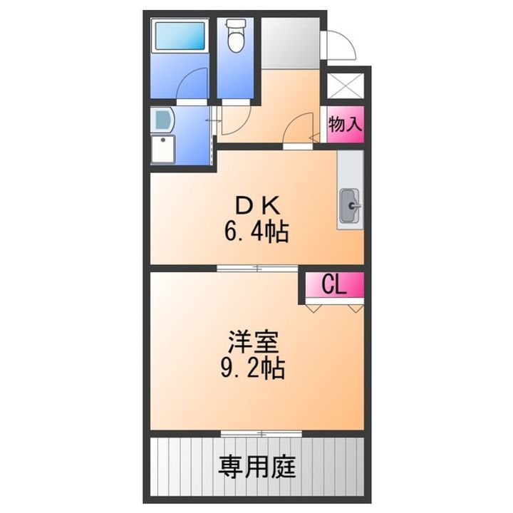 フジパレス式内町Ⅲ番館の間取り