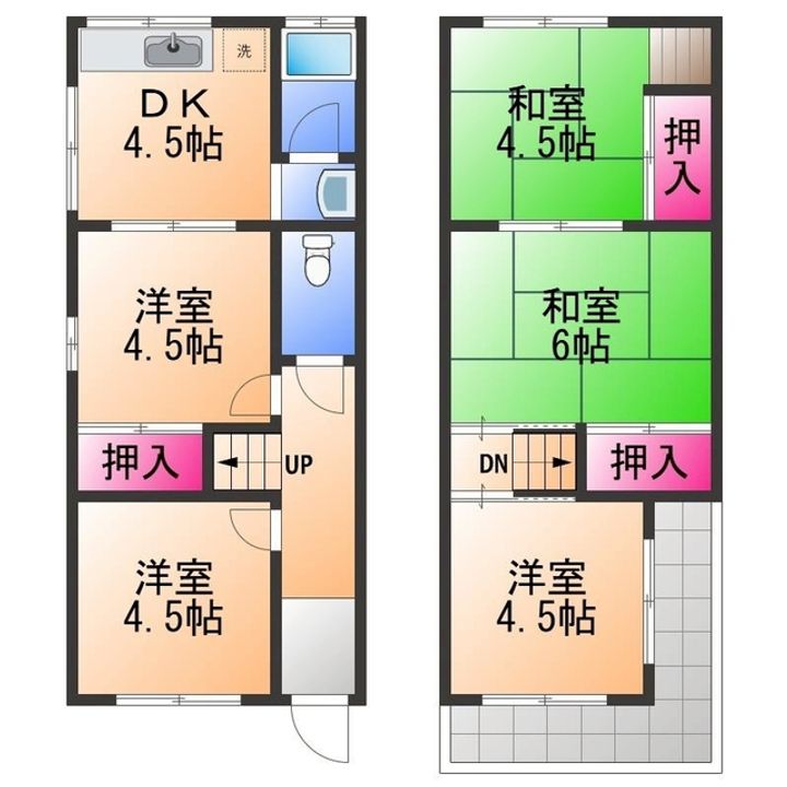 大阪府和泉市伯太町4丁目(一戸建)の賃貸物件の間取り