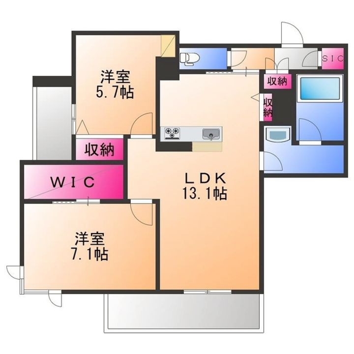 メゾン ド ルクスの間取り