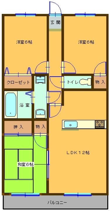 レジデンスさつきⅠの間取り