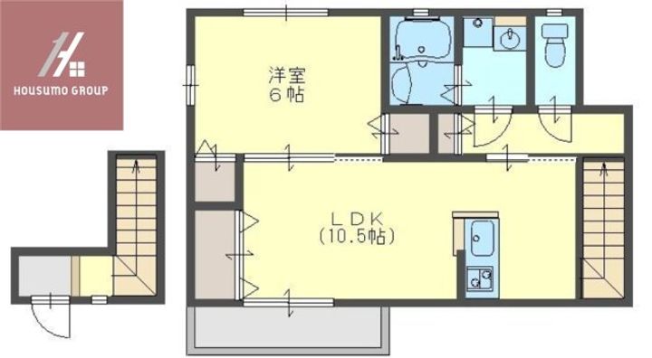 大阪府東大阪市稲田本町2丁目(アパート)の賃貸物件の間取り