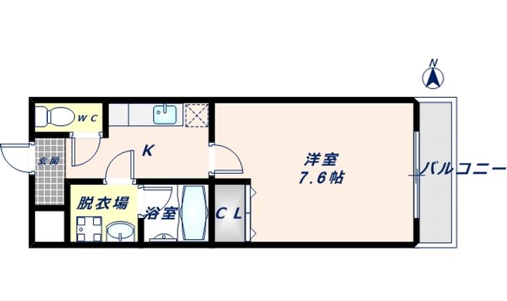 大阪府東大阪市稲田新町2丁目(アパート)の賃貸物件103の間取り