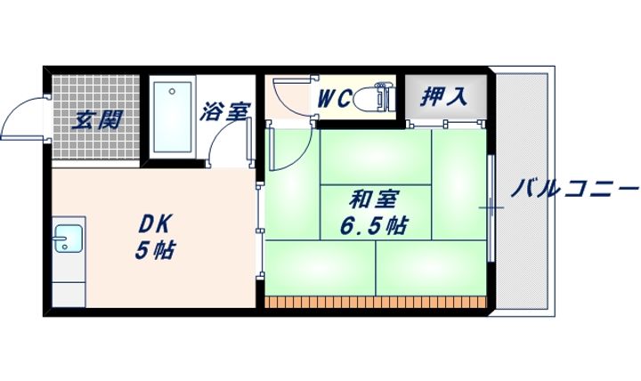 大阪府大阪市生野区小路東2丁目(マンション)の賃貸物件の間取り