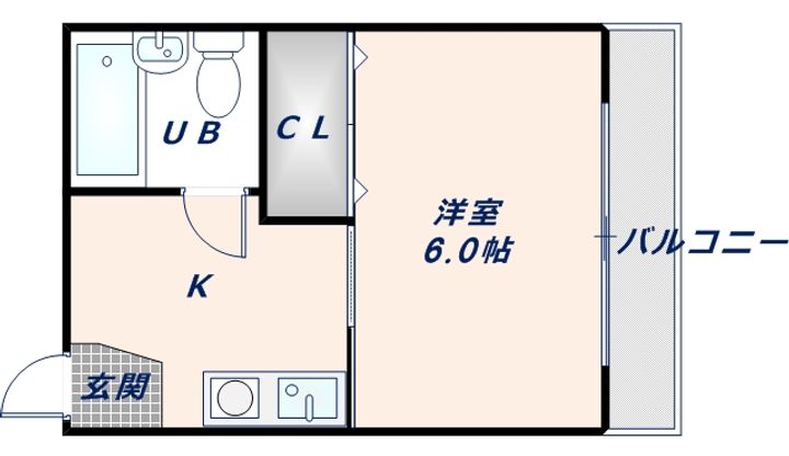 大阪府東大阪市下小阪1丁目(マンション)の賃貸物件の間取り