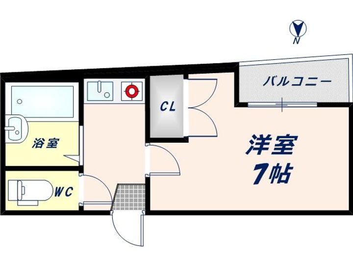 大阪府東大阪市長堂2丁目(マンション)の賃貸物件の間取り