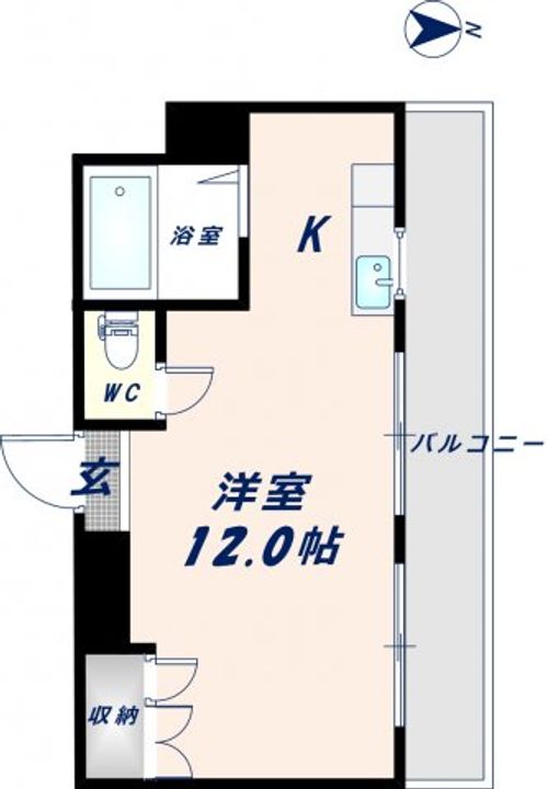 大阪府大阪市生野区中川2丁目(マンション)の賃貸物件504の間取り