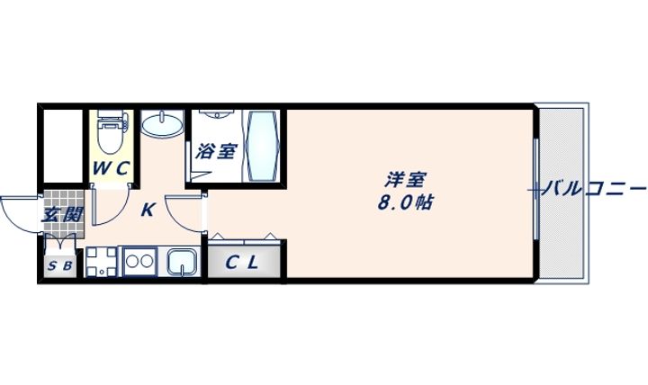 大阪府東大阪市足代2丁目(マンション)の賃貸物件の間取り