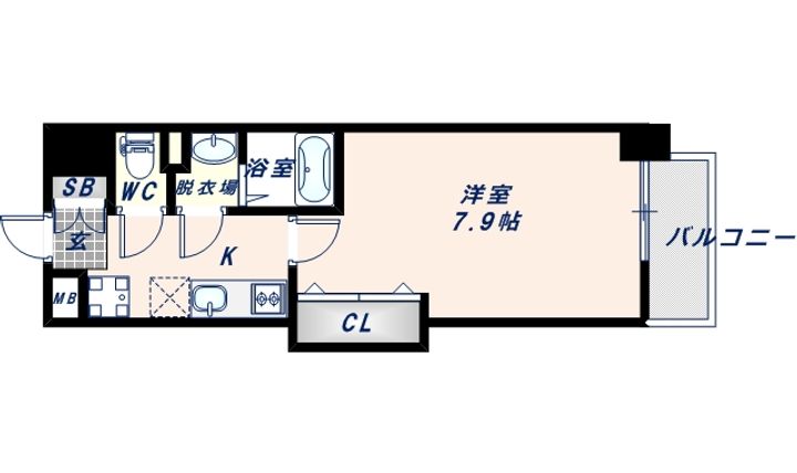 大阪府東大阪市長田西4丁目(マンション)の賃貸物件の間取り