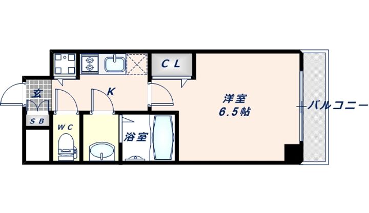 大阪府大阪市東成区大今里3丁目(マンション)の賃貸物件409の間取り