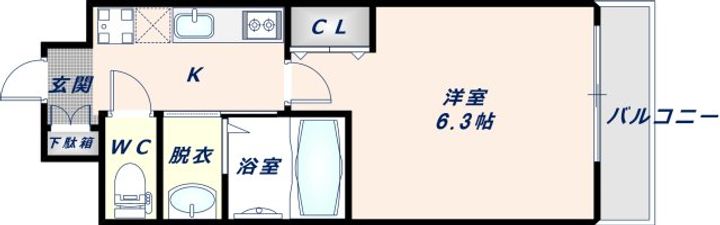 Luxe布施東2808の間取り