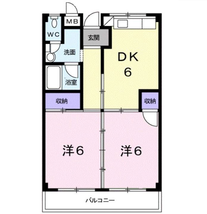 ヴィラサンライズ303の間取り