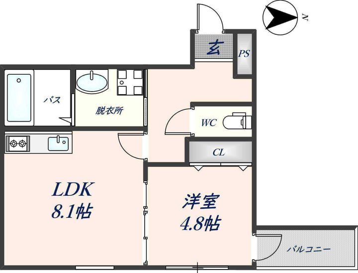 フジパレス吉田WEST202の間取り
