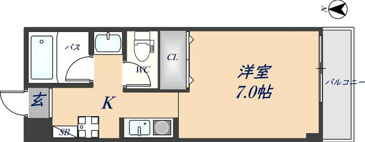 大阪府八尾市陽光園2丁目(マンション)の賃貸物件の間取り
