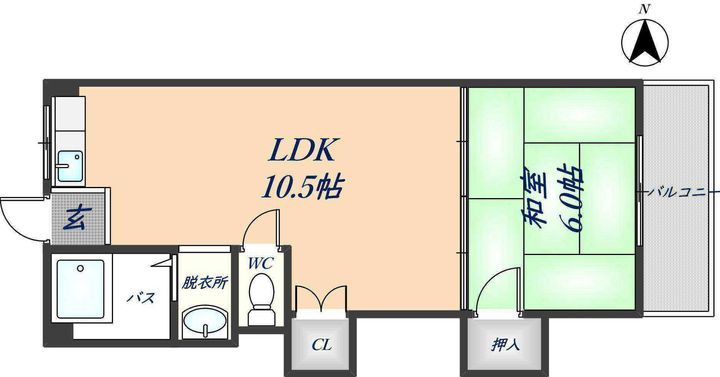 大阪府八尾市西山本町5丁目(マンション)の賃貸物件の間取り