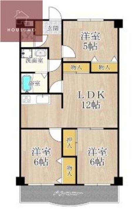 大阪府八尾市東太子1丁目(マンション)の賃貸物件305の間取り