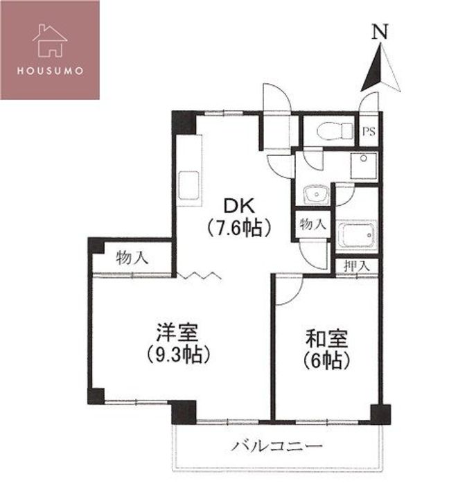 大阪府八尾市南本町2丁目(マンション)の賃貸物件の間取り