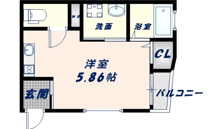 大阪府東大阪市小若江1丁目(アパート)の賃貸物件の間取り