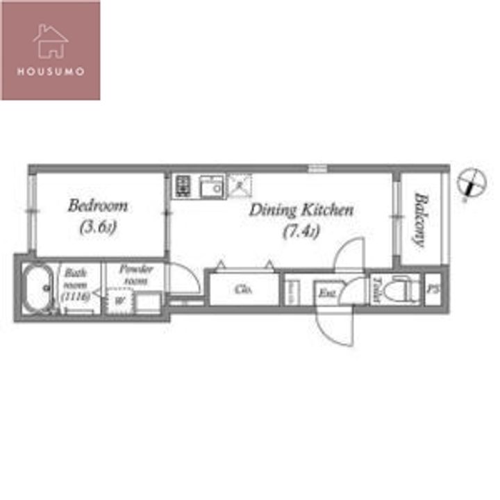 大阪府大阪市生野区中川東2丁目(アパート)の賃貸物件の間取り