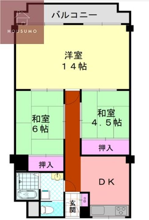 メガロコープ平野2号棟の間取り