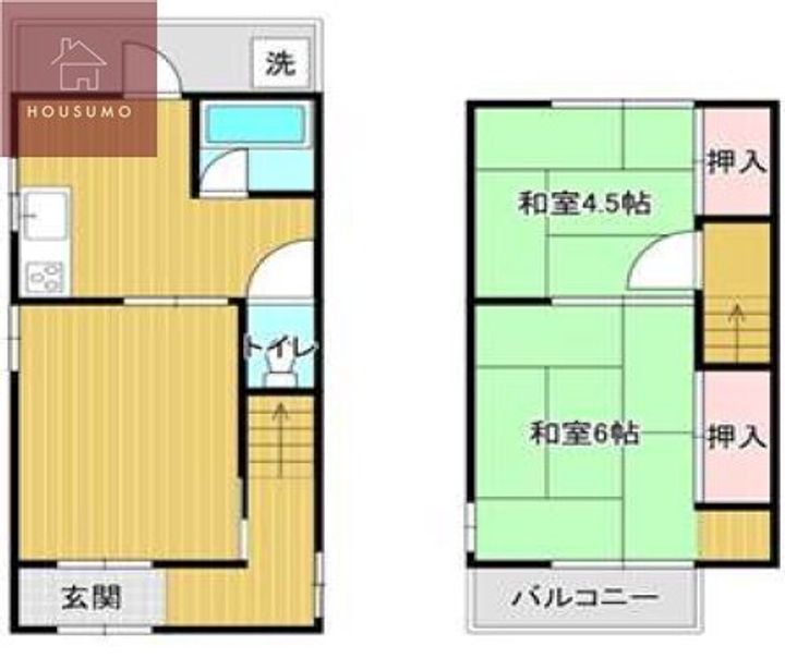 大阪府八尾市久宝園3丁目(一戸建)の賃貸物件の間取り