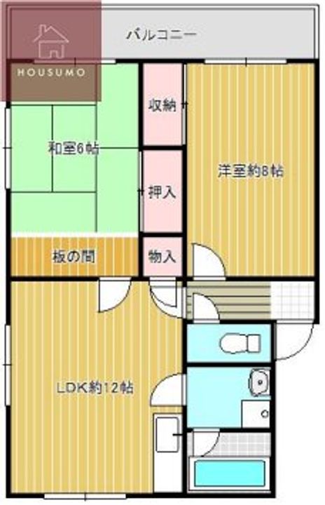 大阪府大阪市平野区瓜破東2丁目(マンション)の賃貸物件の間取り