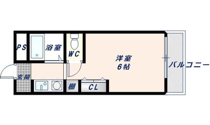 大阪府東大阪市御厨栄町2丁目(マンション)の賃貸物件の間取り