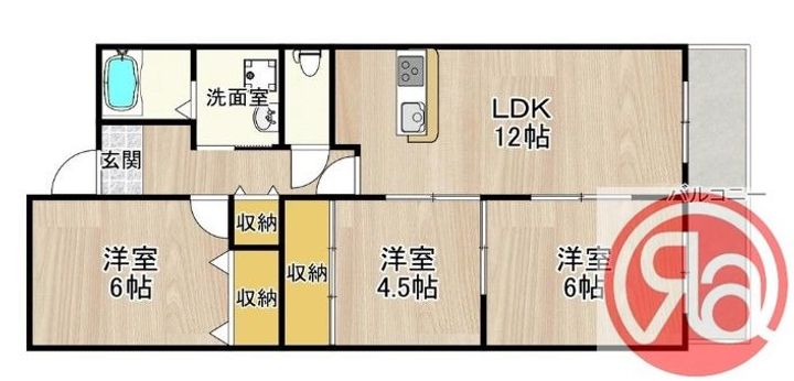 大阪府大阪市東住吉区杭全4丁目(マンション)の賃貸物件の間取り