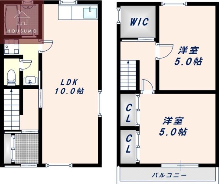大阪府東大阪市稲田新町2丁目(一戸建)の賃貸物件1の間取り