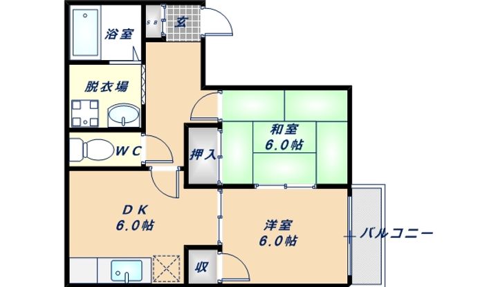 エンゼルハイツ B棟の間取り