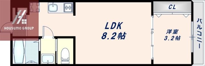 大阪府大阪市生野区巽西4丁目(アパート)の賃貸物件の間取り