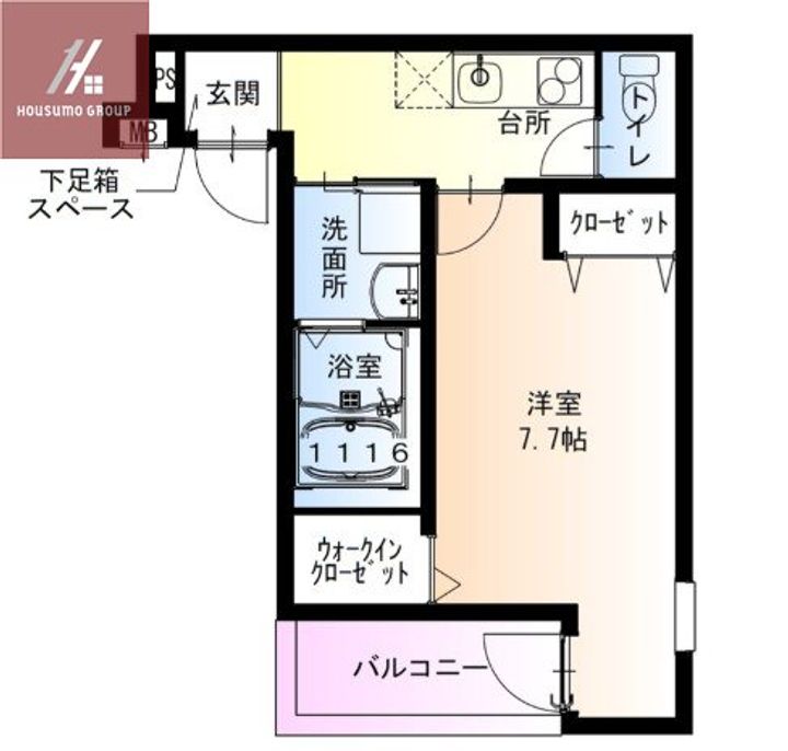 大阪府大阪市平野区長吉長原西2丁目(アパート)の賃貸物件の間取り
