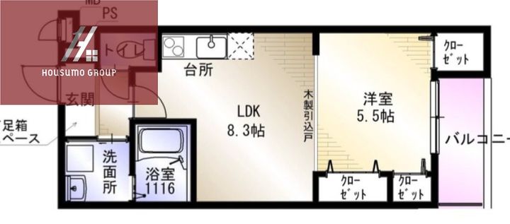 フジパレス・リズフィユの間取り