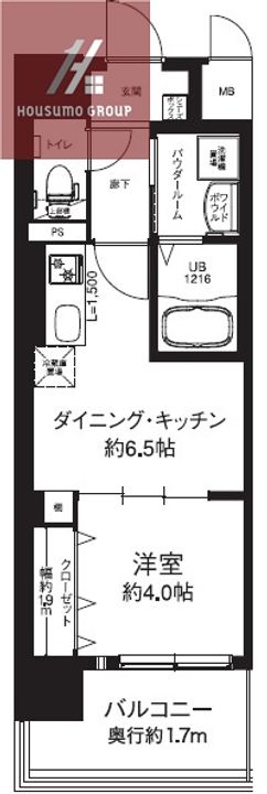 大阪府大阪市東成区深江南3丁目(マンション)の賃貸物件の間取り