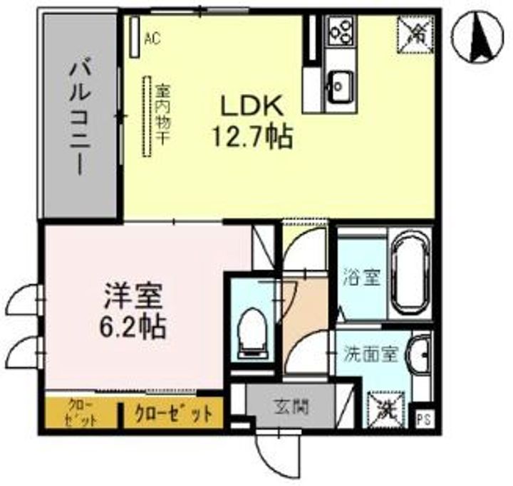 大阪府大阪市東成区神路1丁目(アパート)の賃貸物件の間取り