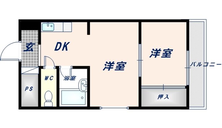 19番館503の間取り