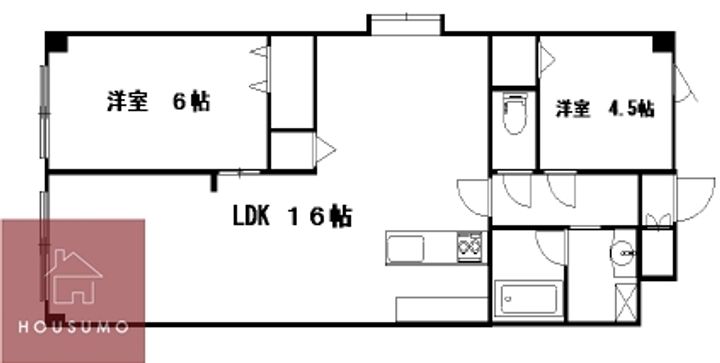 クレール千里中央405の間取り