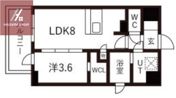 大阪府大阪市東成区大今里南6丁目(マンション)の賃貸物件の間取り