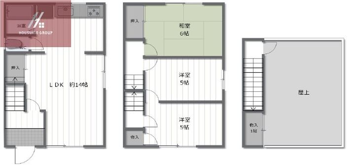 大阪府大阪市平野区喜連東2丁目(一戸建)の賃貸物件1-2の間取り