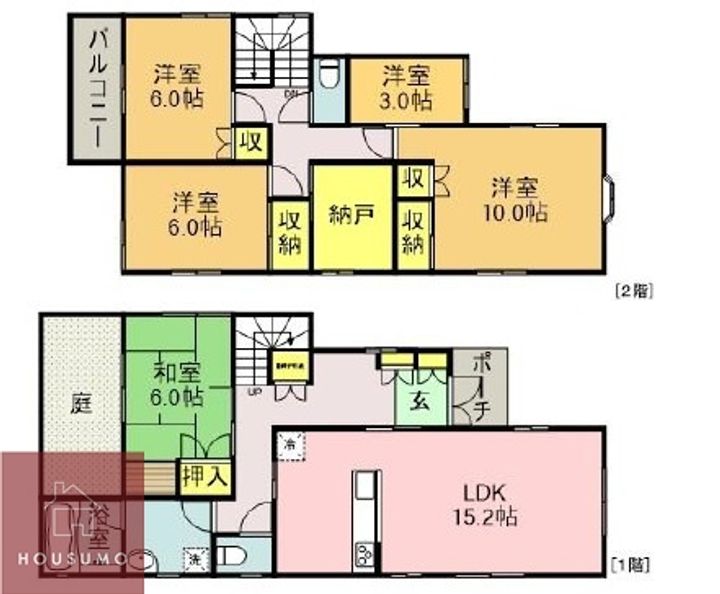 大阪府吹田市原町3丁目(一戸建)の賃貸物件Aの間取り