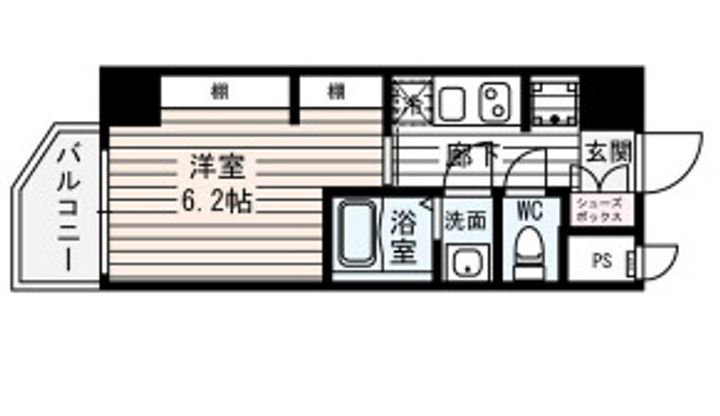 リブネスコート大阪大学前701の間取り