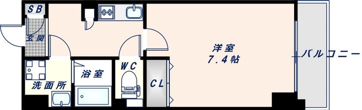 大阪府大阪市東成区中道4丁目(マンション)の賃貸物件の間取り