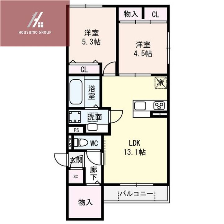 ハル野崎103の間取り