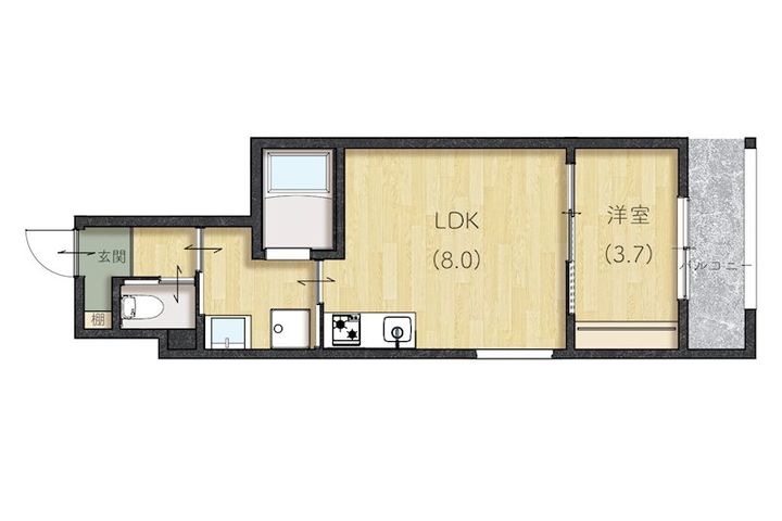 Lien草津浜町104の間取り