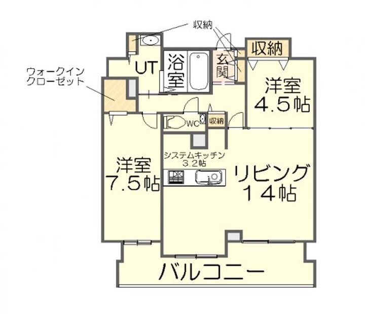 アルビオ・ガーデン手稲駅前の間取り