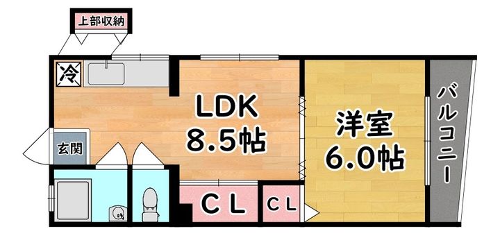 西灘マンションの間取り