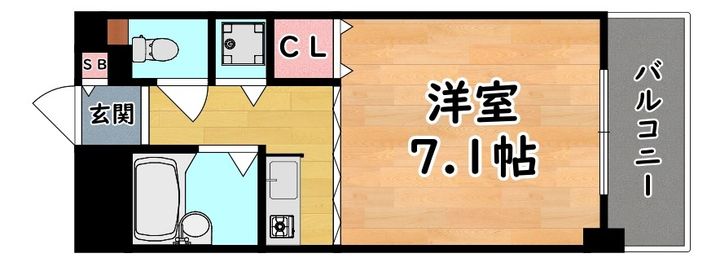 西灘駅前ハイツの間取り