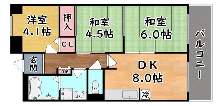 プロスペリテ神戸の間取り
