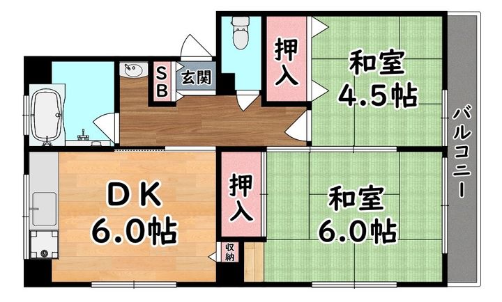 睦マンションの間取り